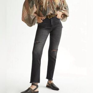 Pilcro Black Distressed Women Jeans